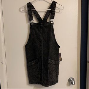 Black jean pinafore